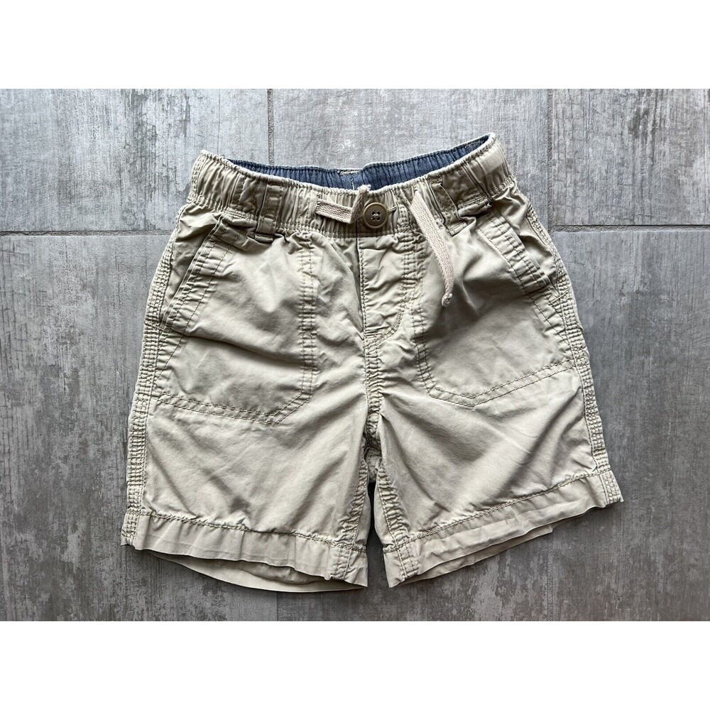 Baby GAP Boys Toddler Drawstring Elastic Shorts Pull-On Shorts Khaki Casual 2T